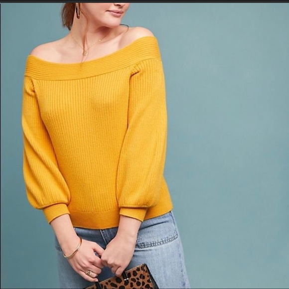 Moth by Anthropologie Off Shoulder Dancer Sweater! - Picture 1 of 11